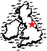 Kaartje van Engeland, met York aangekruist